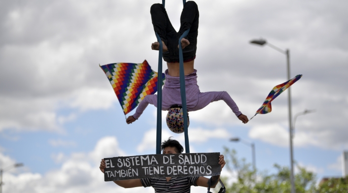Actividades artísticas también hicieron parte del paro nacional.