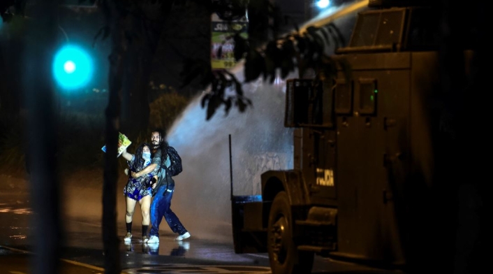 Enfrentamientos en Medellín durante el paro nacional.