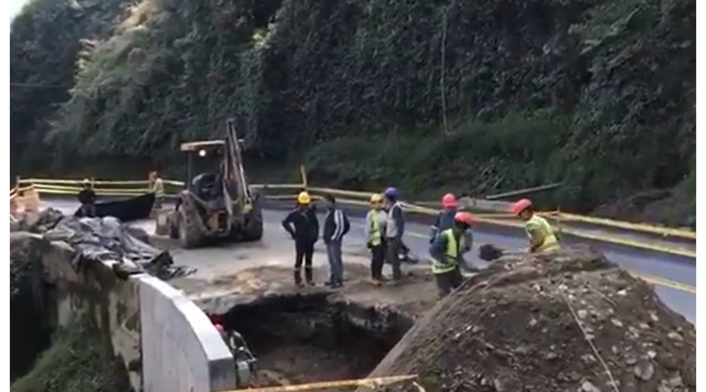 Vía La Línea reparación