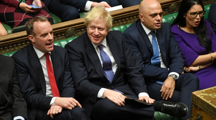 Boris Johnson en el Parlamento británico