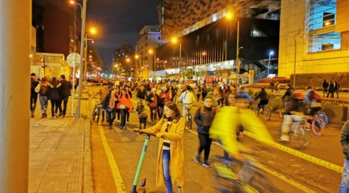 Ciclovía nocturna 12 de diciembre de 2019