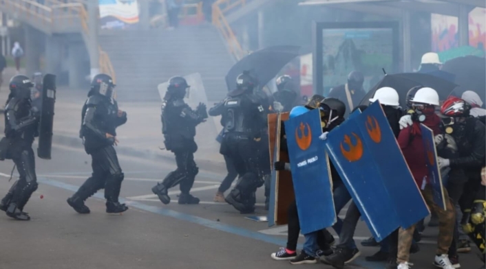 Disturbios Universidad Nacional 10 de diciembre de 2019