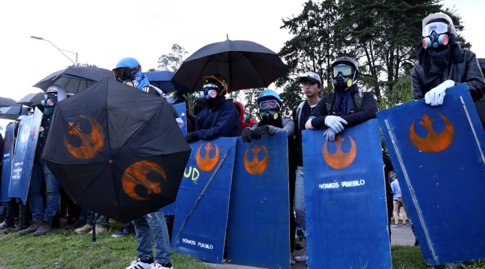Primera línea de Escudos Azules en Bogotá
