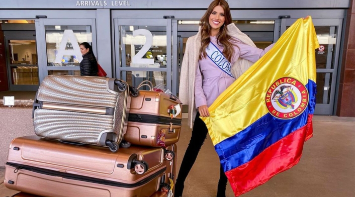 Gabriela Tafur llegando a Miss Universo