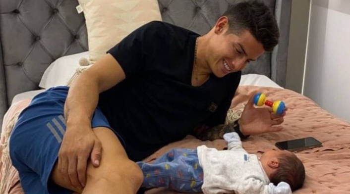 James Rodríguez y Samuel, su segundo bebé