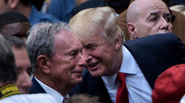 Michael Bloomberg y Donald Trump.