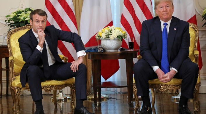 Emmanuel Macron y Donald Trump en la cumbre de la OTAN