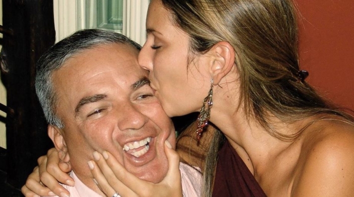 Claudia Bahamón y su padre