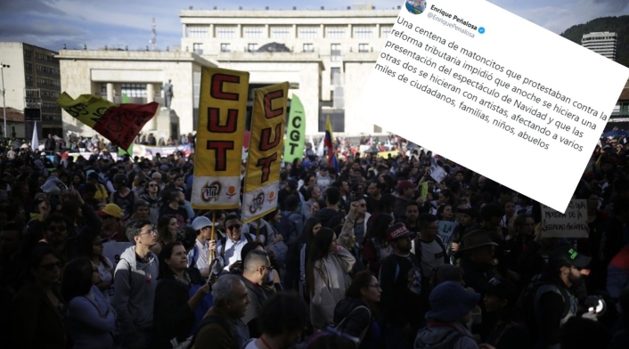 Peñalosa así se pronunció contra manifestantes en Plaza de Bolívar.