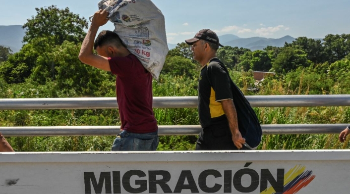 Frontera entre Colombia y Venezuela, en Cúcuta.