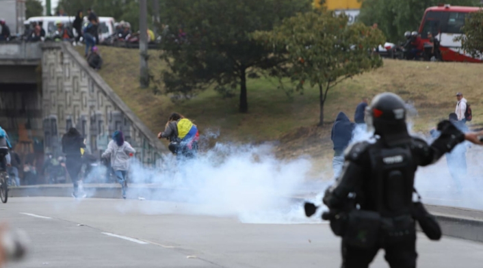 Esmad, disturbios en Banderas, Bogotá