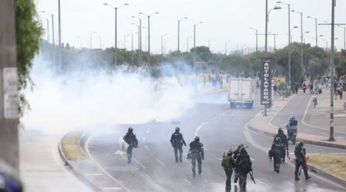 Esmad, disturbios en Banderas, Bogotá