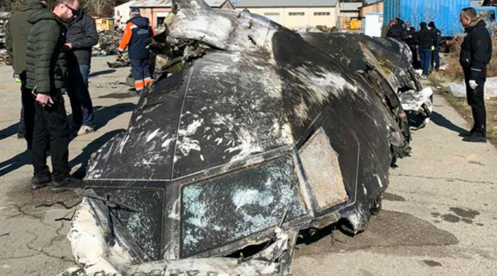 Restos del avión ucraniano derribado por Irán.