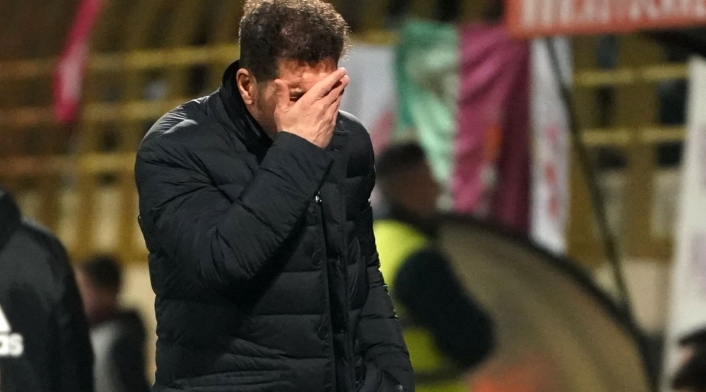 Diego Simeone, DT del Atlético de Madrid, 23 de enero de 2020 Diego Simeone, DT del Atlético de Madrid, 23 de enero de 2020