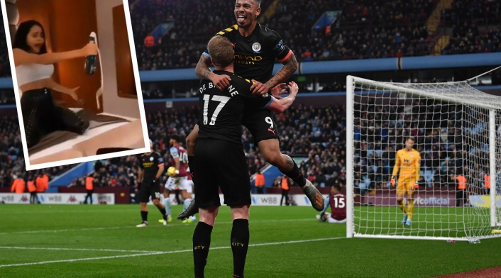 Fiesta de jugadores del Manchester City