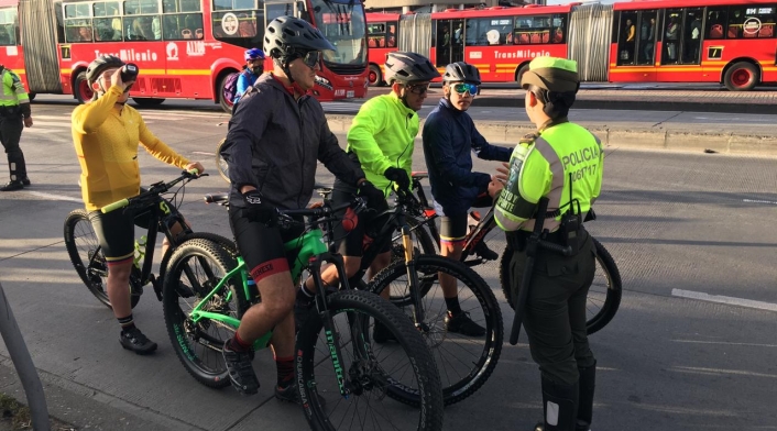 Operativos de control a ciclistas en Bogotá