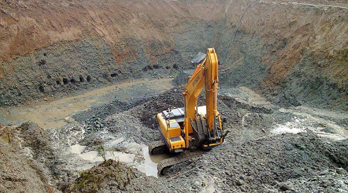 Minería a cielo abierto.