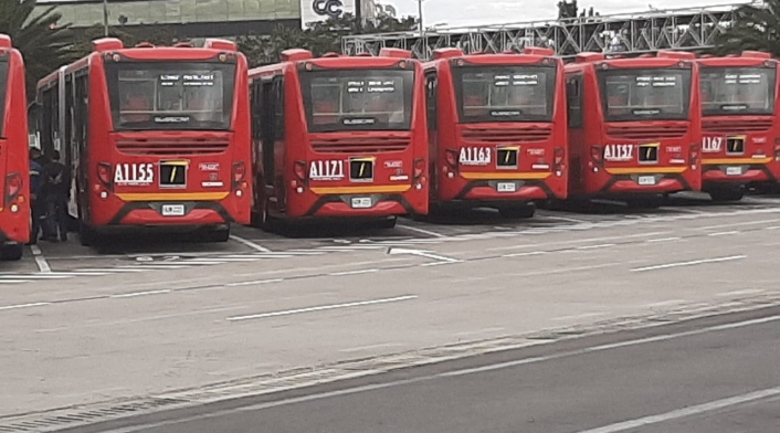Buses de Transmilenio a gas Buses de Transmilenio a gas
