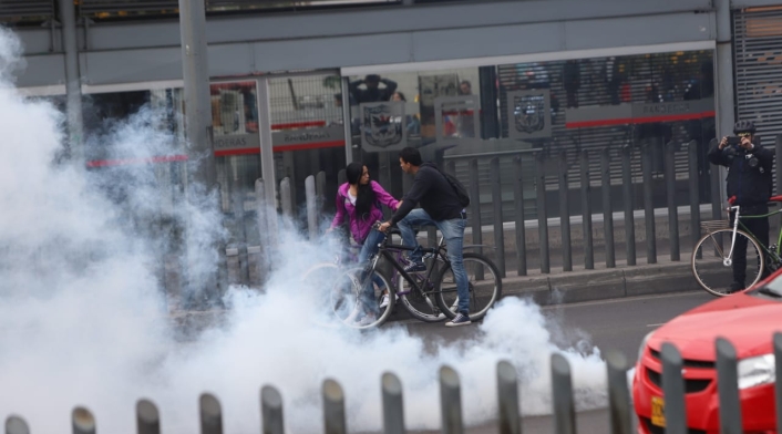Enfrentamientos en la avenida de las Américas