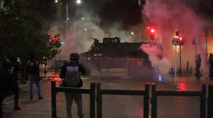 Enfrentamientos en la Plaza de Bolívar