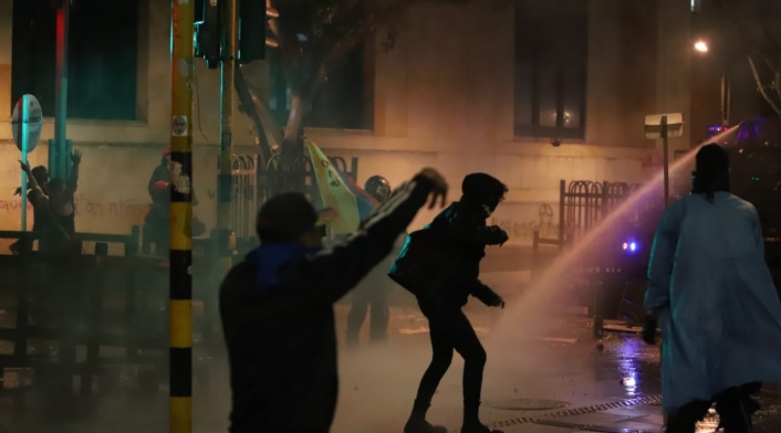 Enfrentamientos en la Plaza de Bolívar