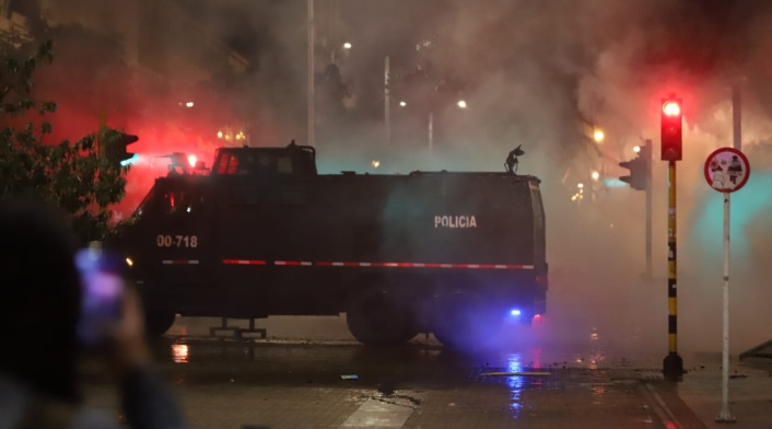 Enfrentamientos en la Plaza de Bolívar