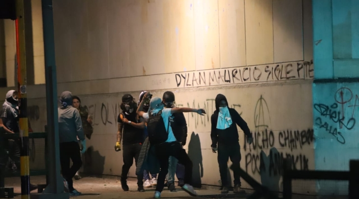 Enfrentamientos en la Plaza de Bolívar