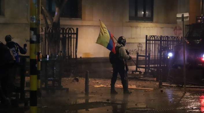 Enfrentamientos en la Plaza de Bolívar