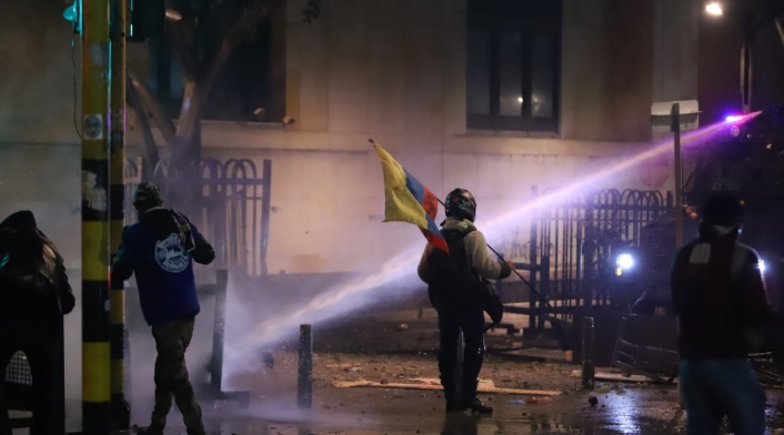 Enfrentamientos en la Plaza de Bolívar