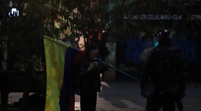 Enfrentamientos en la Plaza de Bolívar