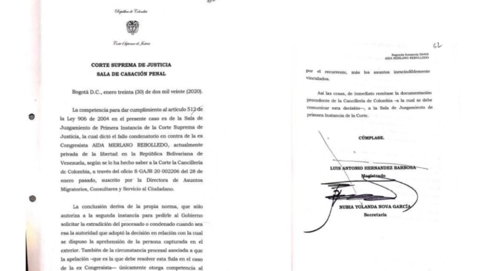 Corte Suprema pide en extradición a Aida Merlano Corte Suprema pide en extradición a Aida Merlano
