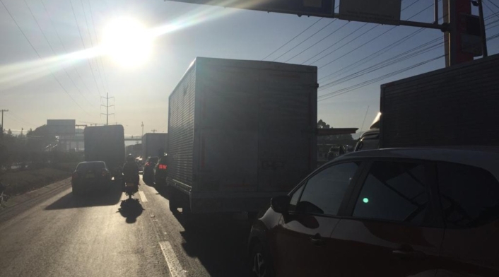 Protesta de camioneros en Bogotá