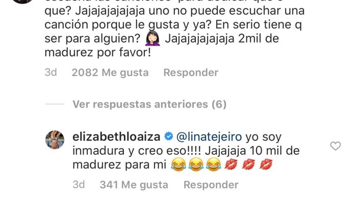 Captura Instagram - Indirecta de Lina Tejeiro