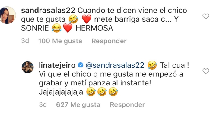 Captura Instagram - Lina Tejeiro
