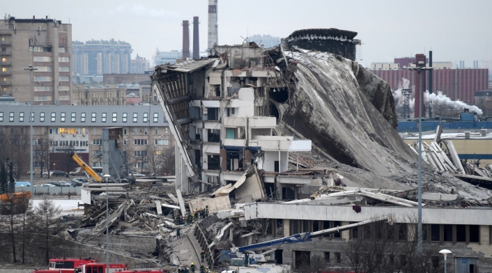 Desplome de edificio en San Petersburgo