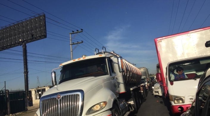 Protesta de transportadores en Bogotá