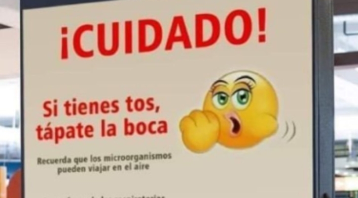 El Emoji con que se quiso ejemplificar equivocadamente una tos.