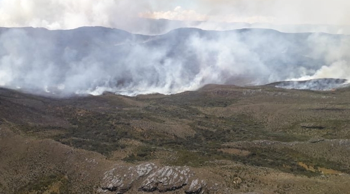 Incendio forestal en el páramo de Sumapaz Incendio forestal en el páramo de Sumapaz