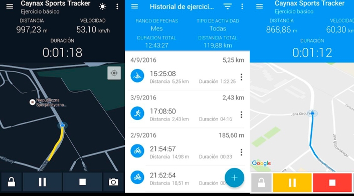 GPS sport tracker, app para correr