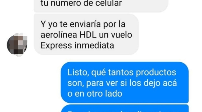 Pantallazo de conversación