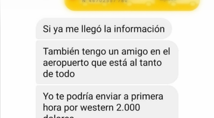Pantallazo de conversación