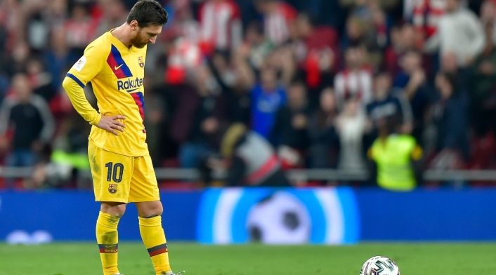 Lionel Messi en la derrota con el Athletic Bilbao Lionel Messi en la derrota con el Athletic Bilbao