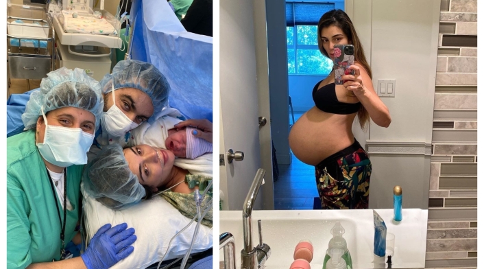 Marilyn Patiño después de su cesárea