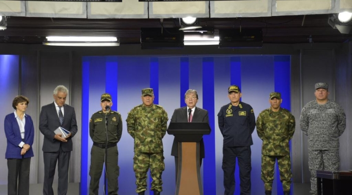 Gobierno y Fuerzas Militares en rueda de prensa por operativos en la Serranía de la Macarena