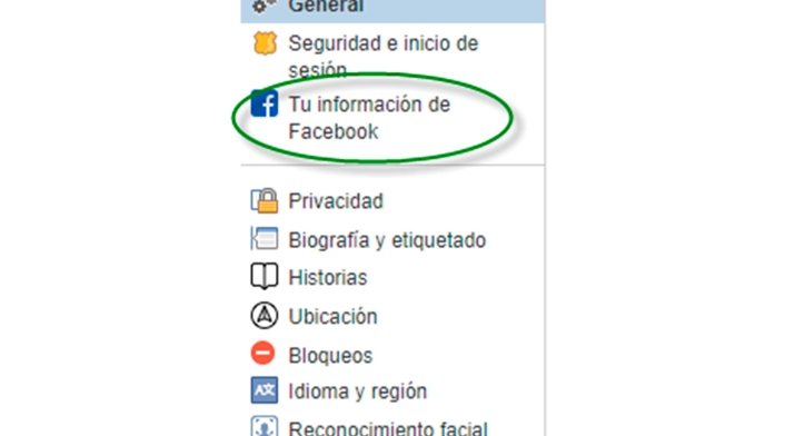 Facebook deja descargar la info del usuario