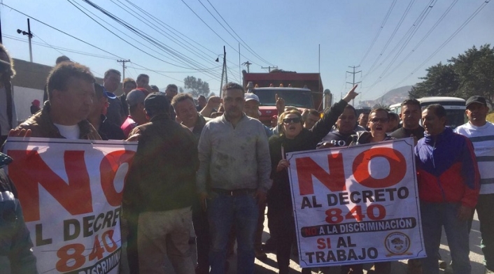 Protestas de conductores en el sur de Bogotá
