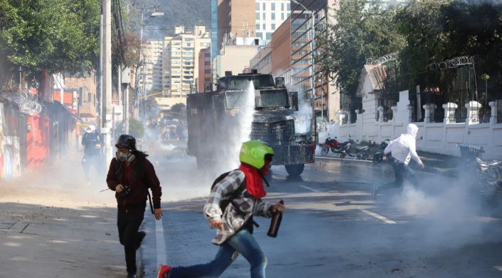 Disturbios en la Universidad Pedagógica - Febrero 13