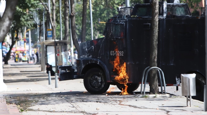 Disturbios en la Universidad Pedagógica - Febrero 13