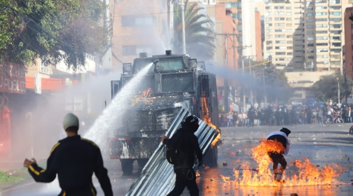 Disturbios en la Universidad Pedagógica - Febrero 13