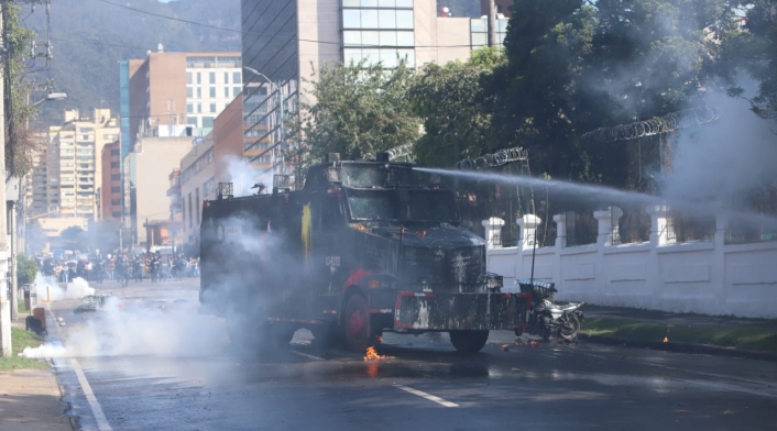 Disturbios en la Universidad Pedagógica - Febrero 13
